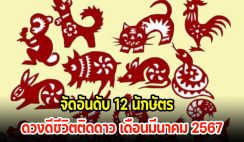 จัดอันดับ 12 นักษัตร ดวงดีชีวิตติดดาว เดือนมีนาคม 2567