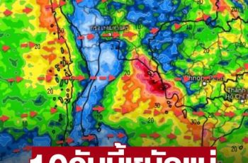 กรมอุตุฯ พยากรณ์ฝนสะสม 10 วันล่วงหน้า ฝนตกหนักมาก เผย3ปัจจัย