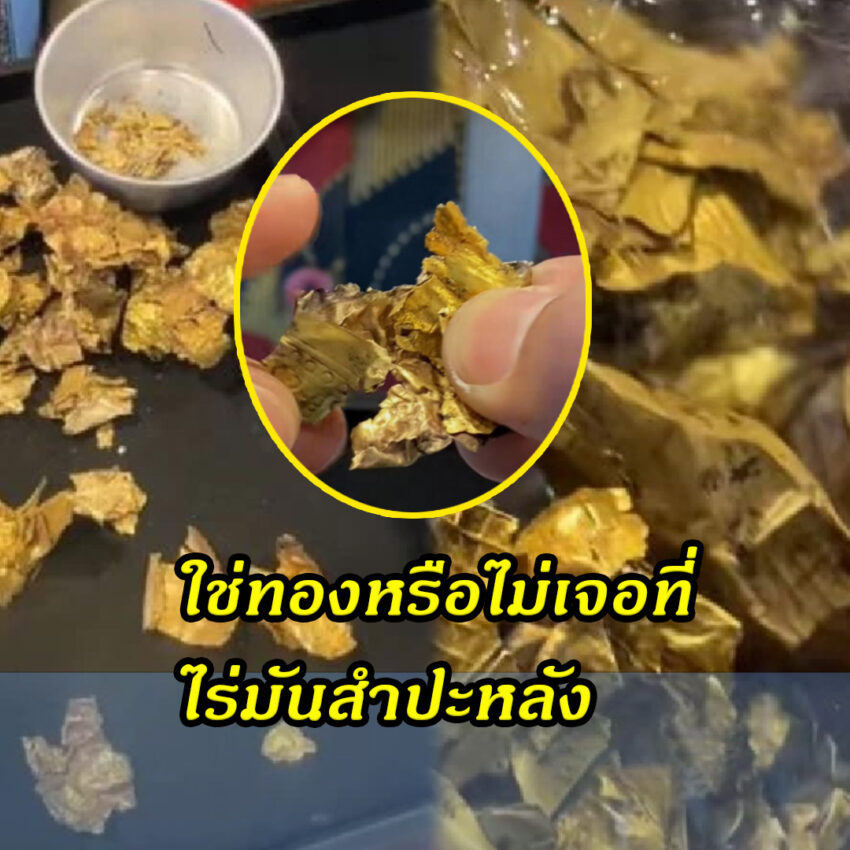 คนมีบุญ คุณป้าเจอแผ่นทองในไร่มัน ร้านนะโมอึ้งเห็นลายองค์พระ เป็นของโบราณ