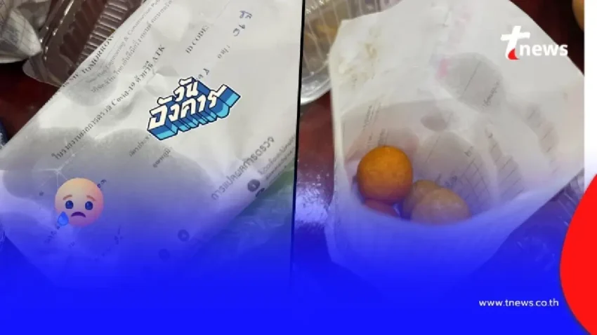 สาวซื้อ “ขนมไข่เต่า” มากิน ก่อนอ่านที่กระดาษห่อดี ๆ ลมแทบจับ