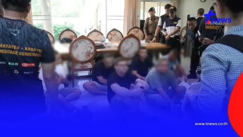 รวบ 13 ฝรั่ง แก๊งคอลเซ็นเตอร์ ยึดบ้านหรูบางพลีเป็นฐานทัพใหญ่